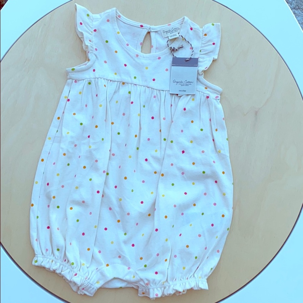 Organic Baby gap rainbow bright romper